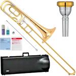 YAMAHA ヤマハ YBL-421G バストロンボーン ゴールドブラスベル 太管 シングルロータリー Bass Trombone マウスピース 追加 セット J　北海道 沖縄 離島不可