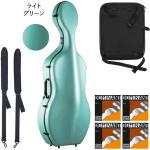 Carbon Mac カーボンマック CFC-L チェロ ケース ライトグリーン LGR ハードケース 4/4 リュック cello cases light green セットB　北海道 沖縄 離島 代引き 同梱不可