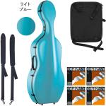 Carbon Mac カーボンマック CFC-L チェロ ケース ライトブルー LBL ハードケース 4/4 リュック 水色 cello cases light blue セットB 　北海道 沖縄 離島 代引き 同梱不可