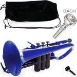 PINSTRUMENTS PCORNET1B  コルネット ブルー プラスチック B♭ Pコルネット 楽器 本体 Denis Wickマウスピース Cornet blue セット A　北海道 沖縄 離島不可