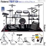 Roland ローランド 即納可能 TD713 V-Drums Pearl ツインペダル アンプ付き セット