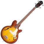 Epiphone エピフォン Jack Casady Fretless Bass Aged Royal Tan ジャック・キャサディー モデル セミアコ・フレットレスベース 